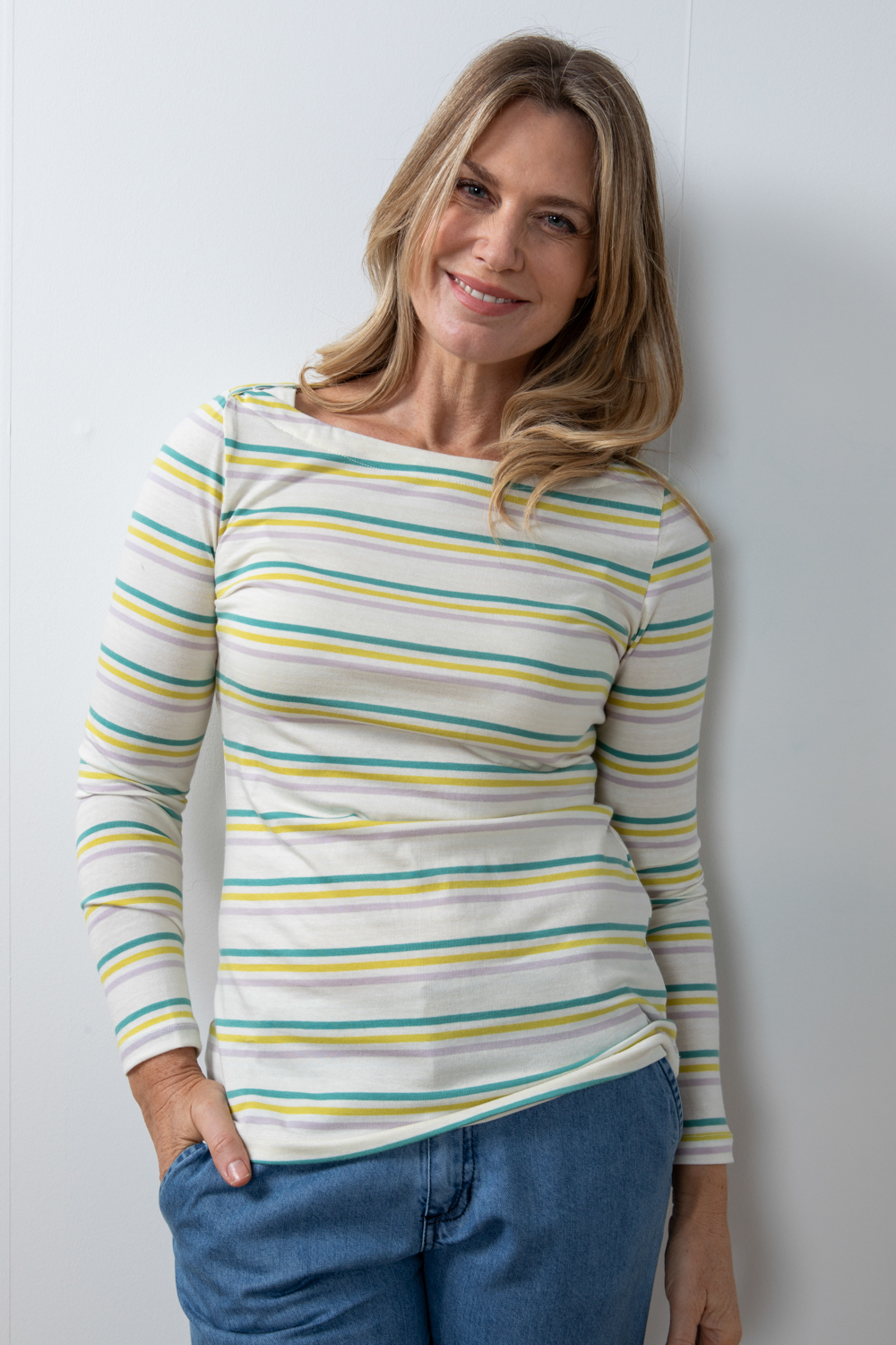 Lily & Me Cleeve Top  Colour Stripe