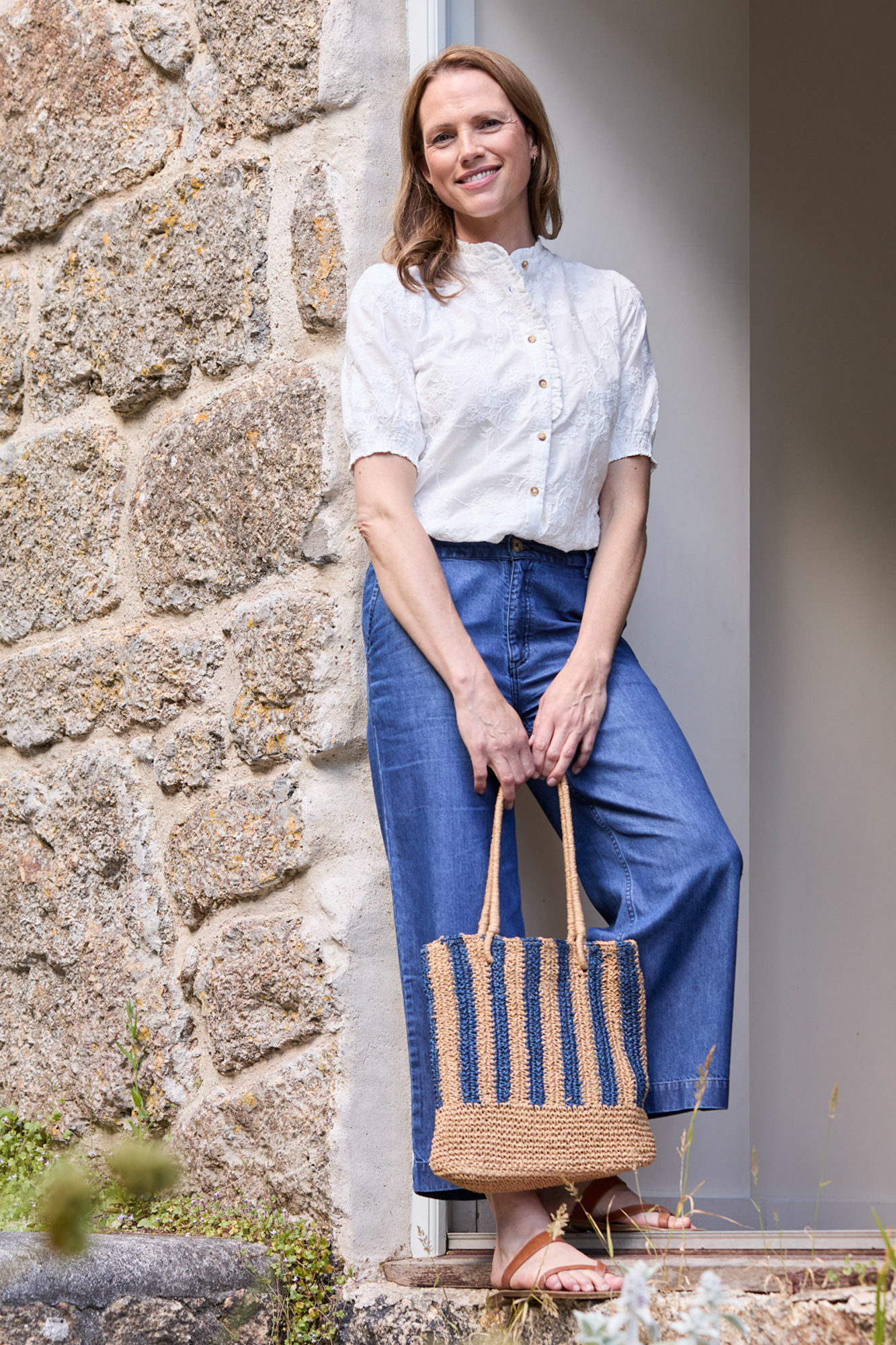 Lily & Me Emma Frill Embroidered Blouse