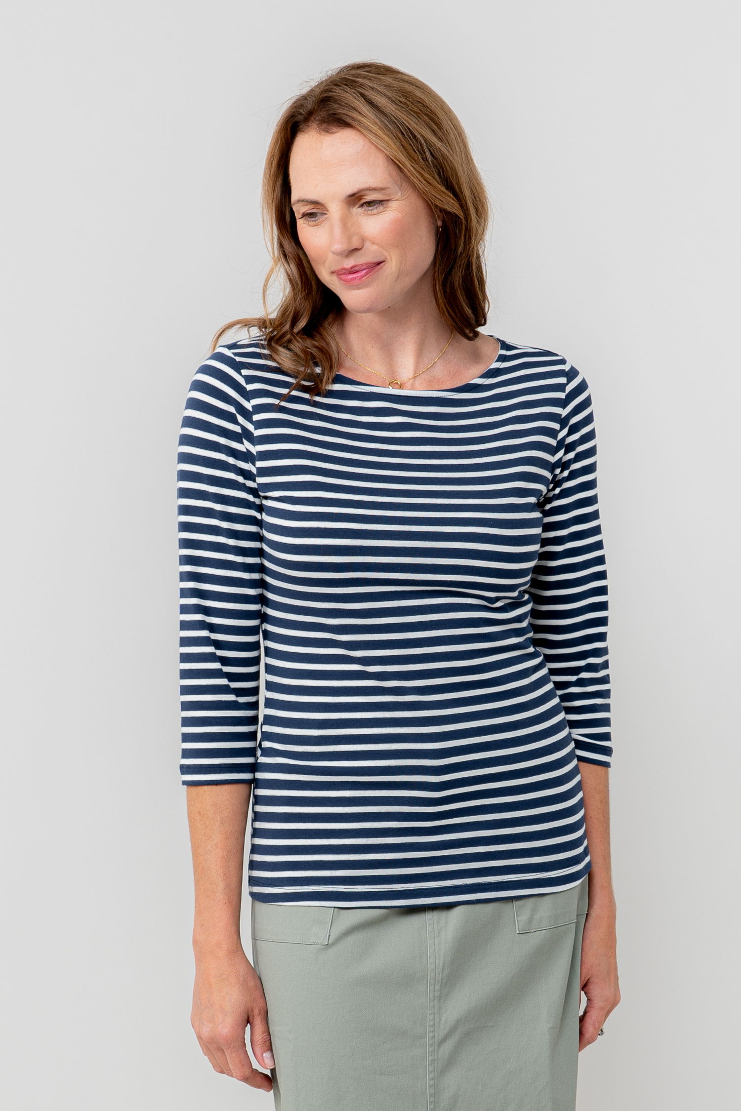 Lily & Me Monica Jersey Striped Top