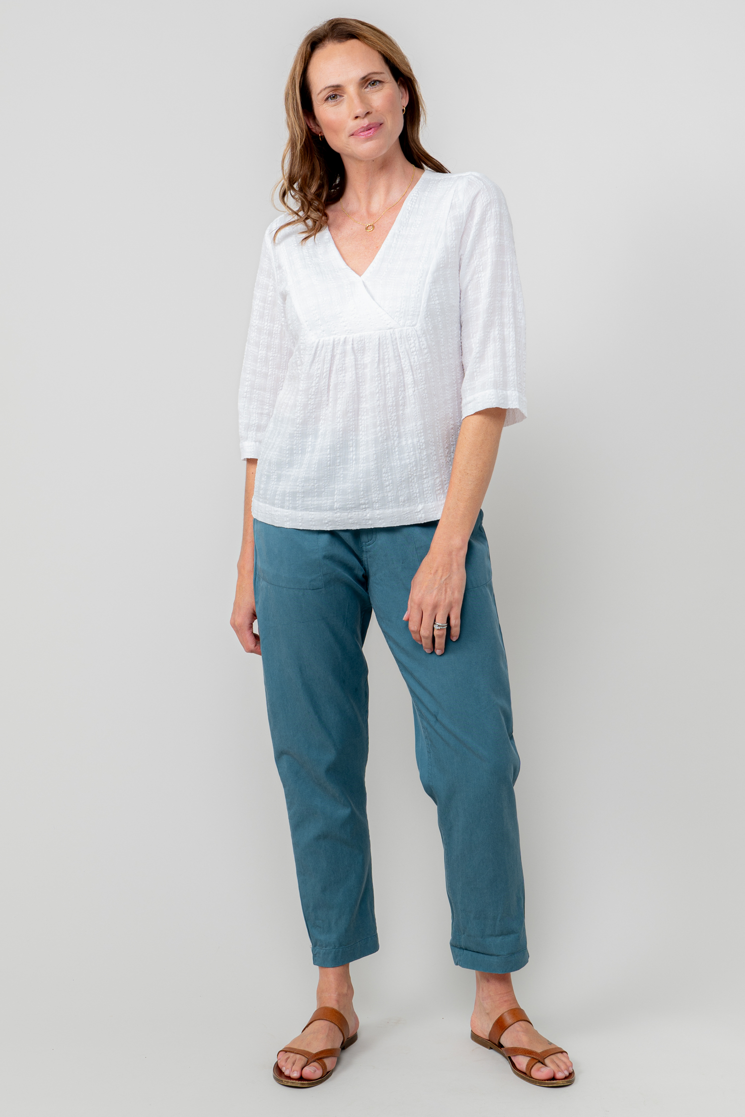 Lily & Me Brean Tencel Cotton Tapered Trousers