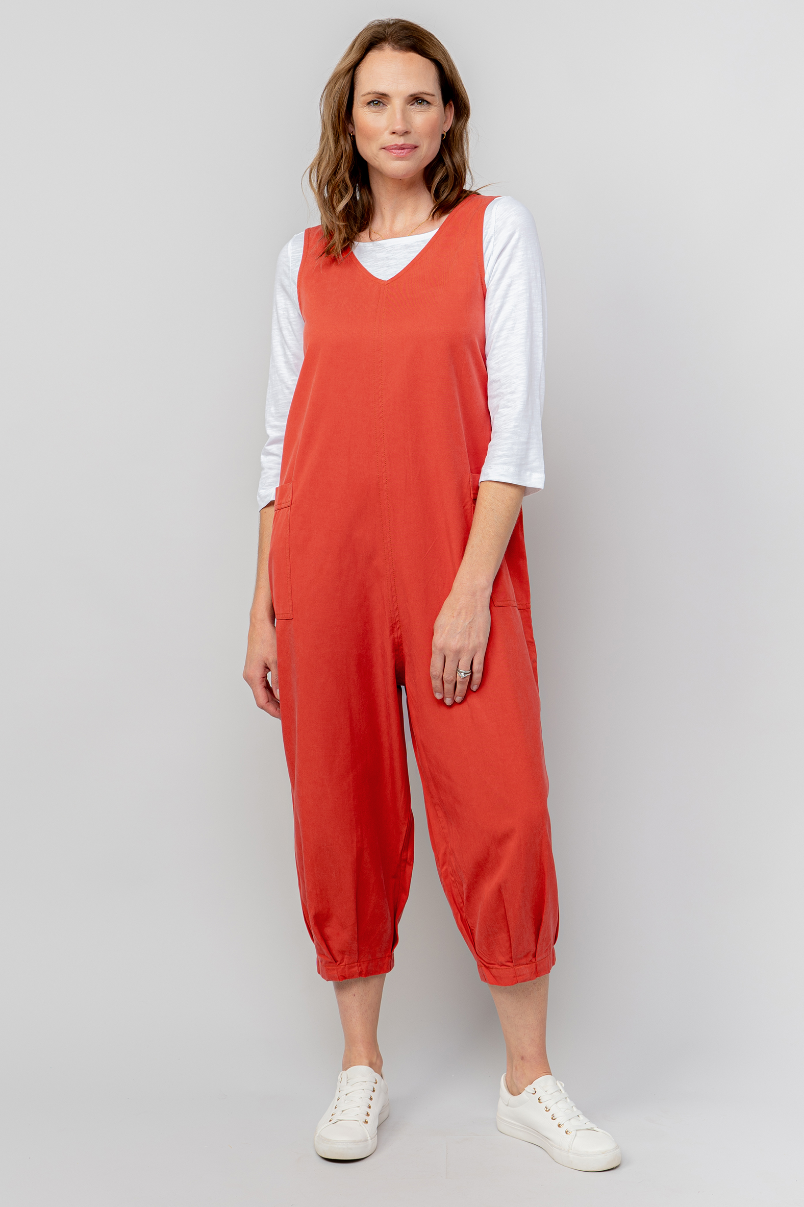 Lily & Me Sail Tencel Cotton Cropped Jumpsuit