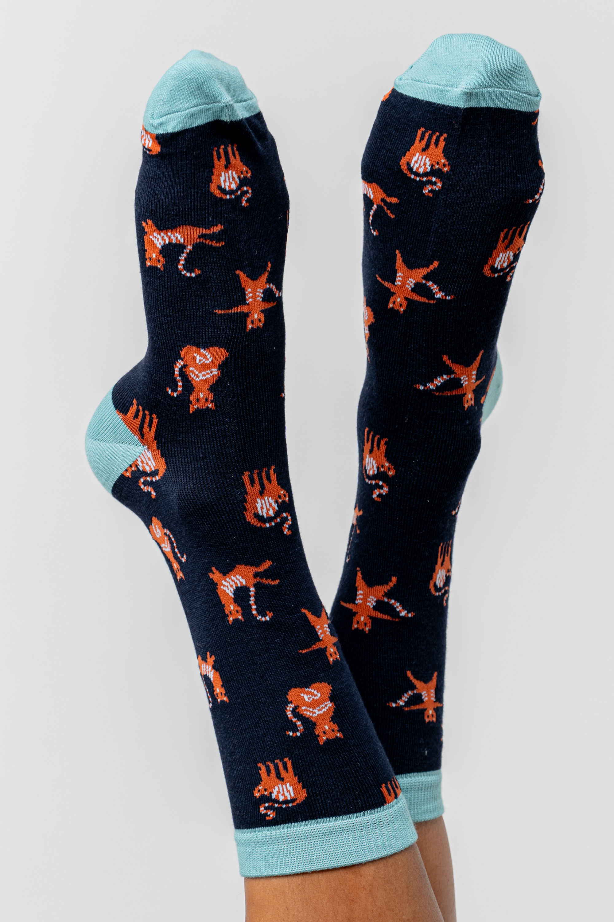 Lily & Me Yoga Cats Bamboo Socks