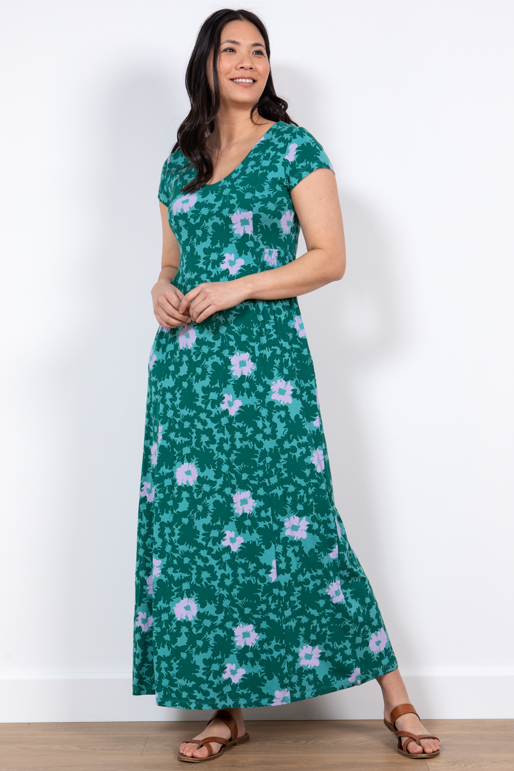 Penelope Maxi Abstract Blossom Dress