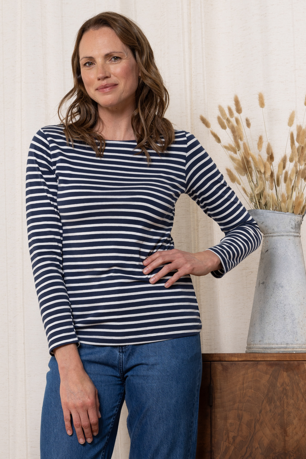 Lily & Me Monica Stripe Long-sleeve Top