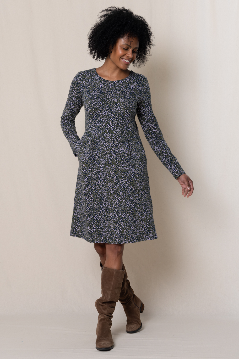 Lily & Me Halmore Long Sleeve Jersey Dress