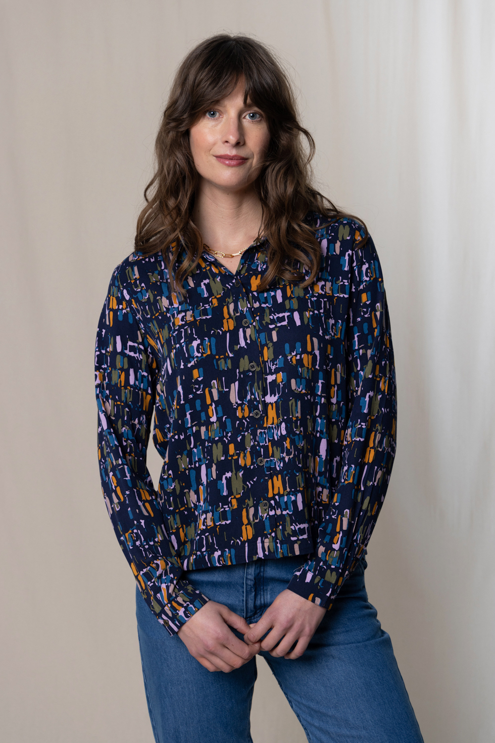 Lily & Me Ebley Printed Blouse