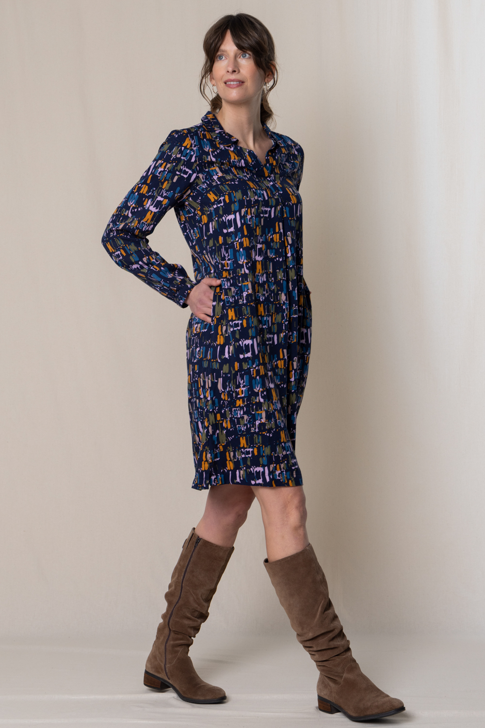 Lily & Me Winnie Collared Shift Dress