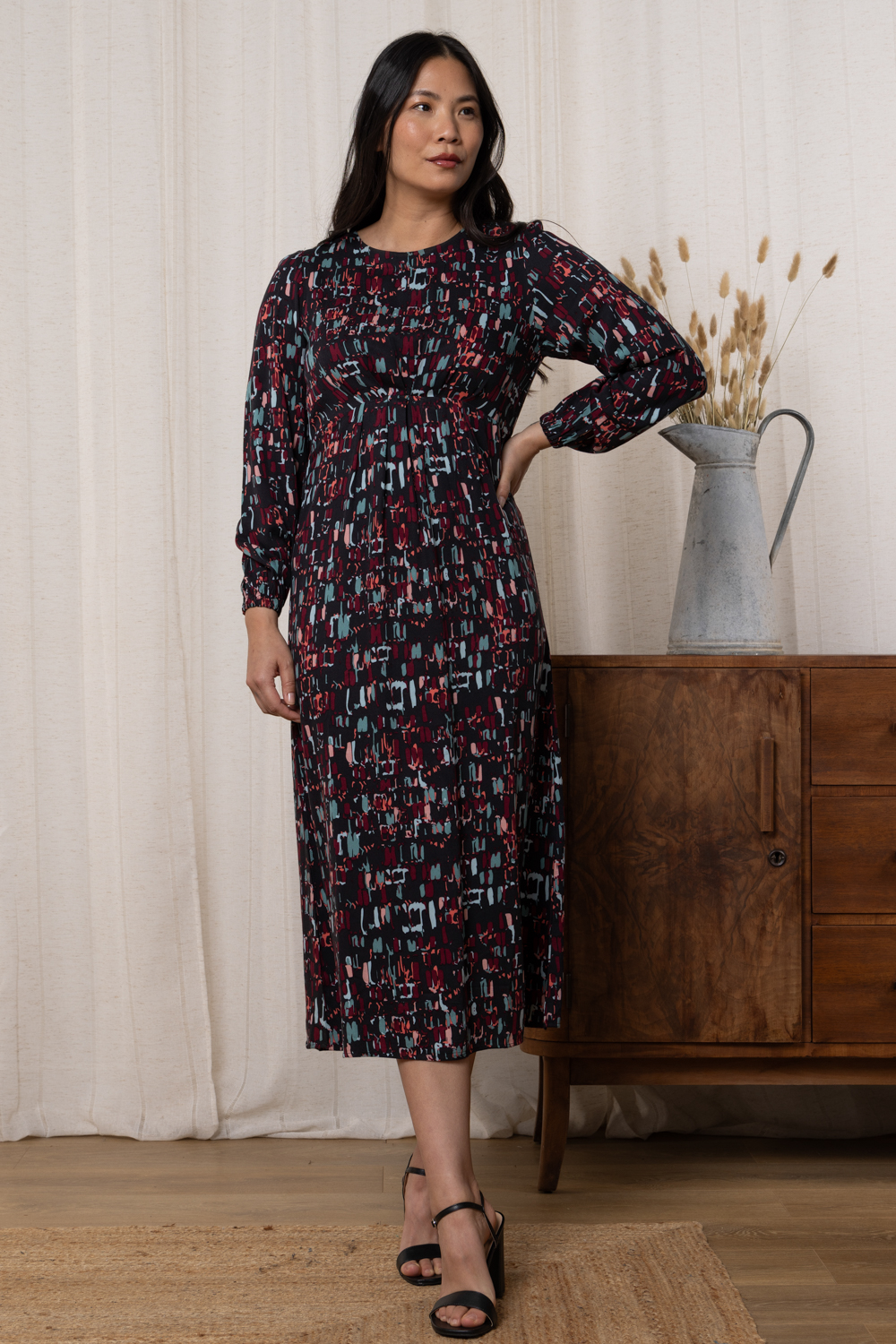 Lily & Me Celia Printed Midi Dress