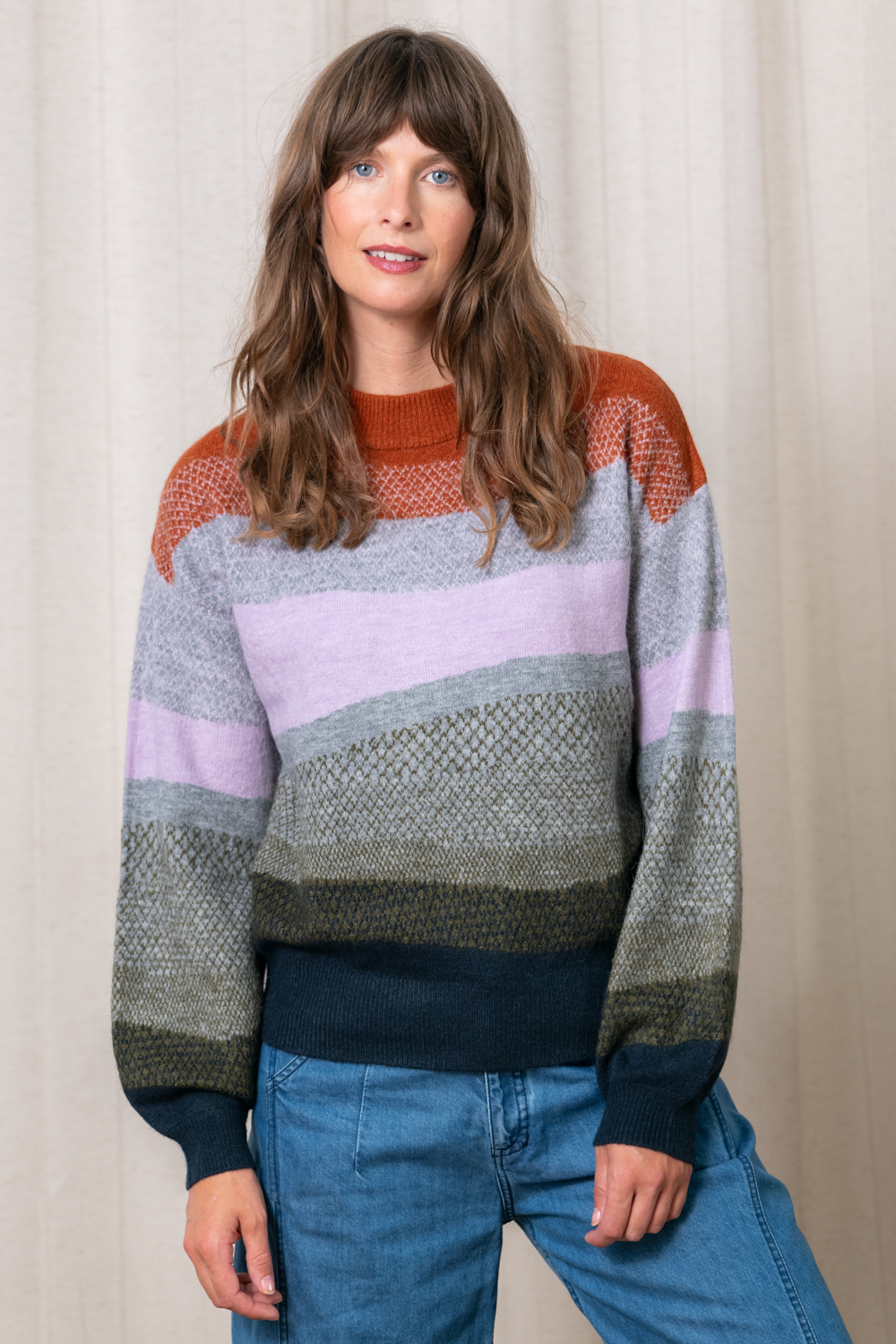 Lily & Me Art Colour Block Jumper