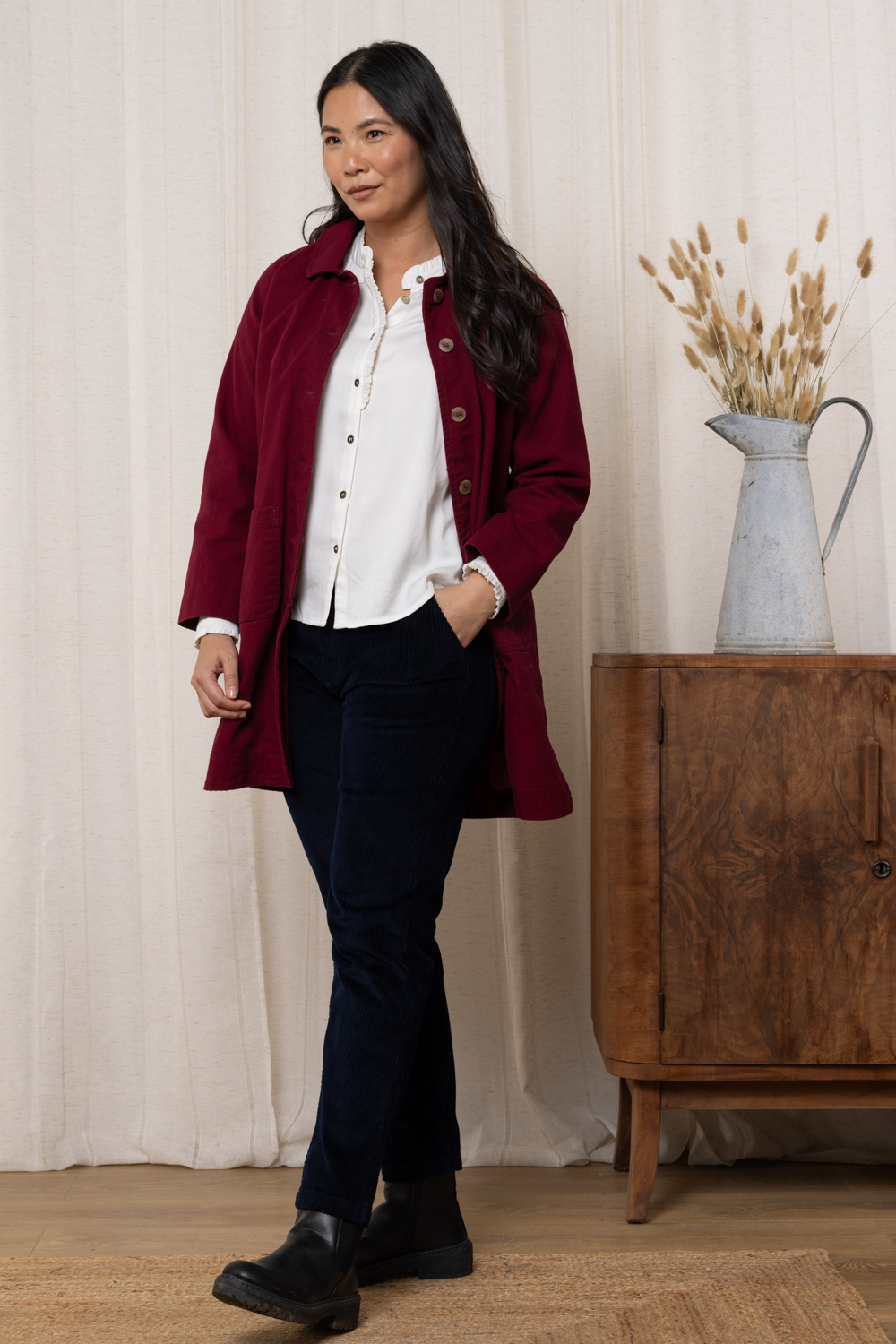 Lily & Me Hemingway Long Cotton Canvas Coat