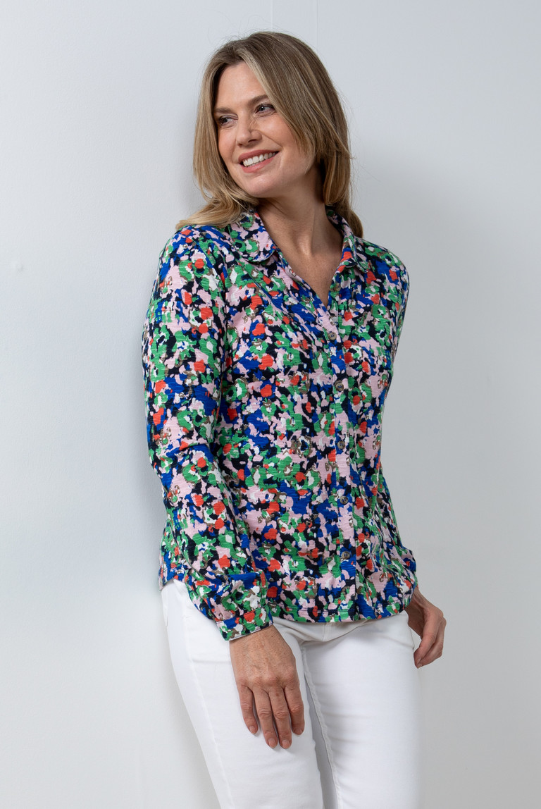 Bowbridge Shirt Frieda | Floral Print Full Length Sleeve Shirt | Lily ...