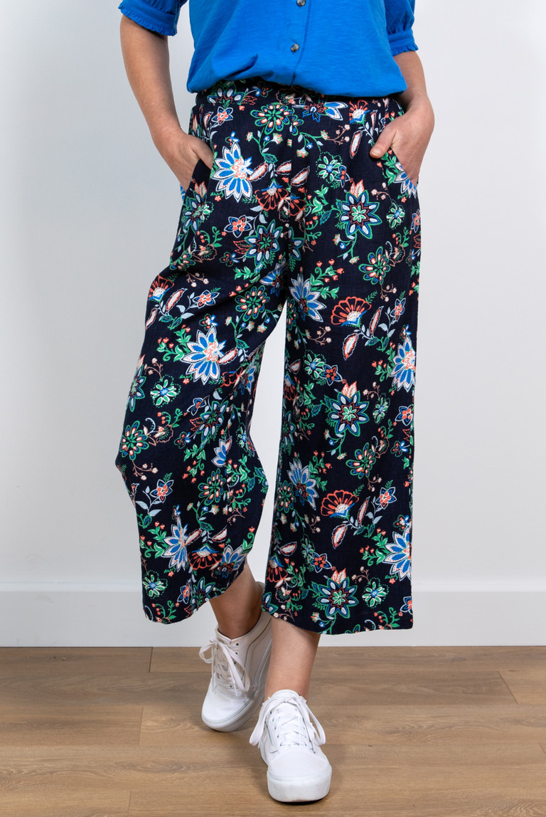 Drift Trouser Tree of life | Floral Print Wide Leg Trousers | Lily & Me ...