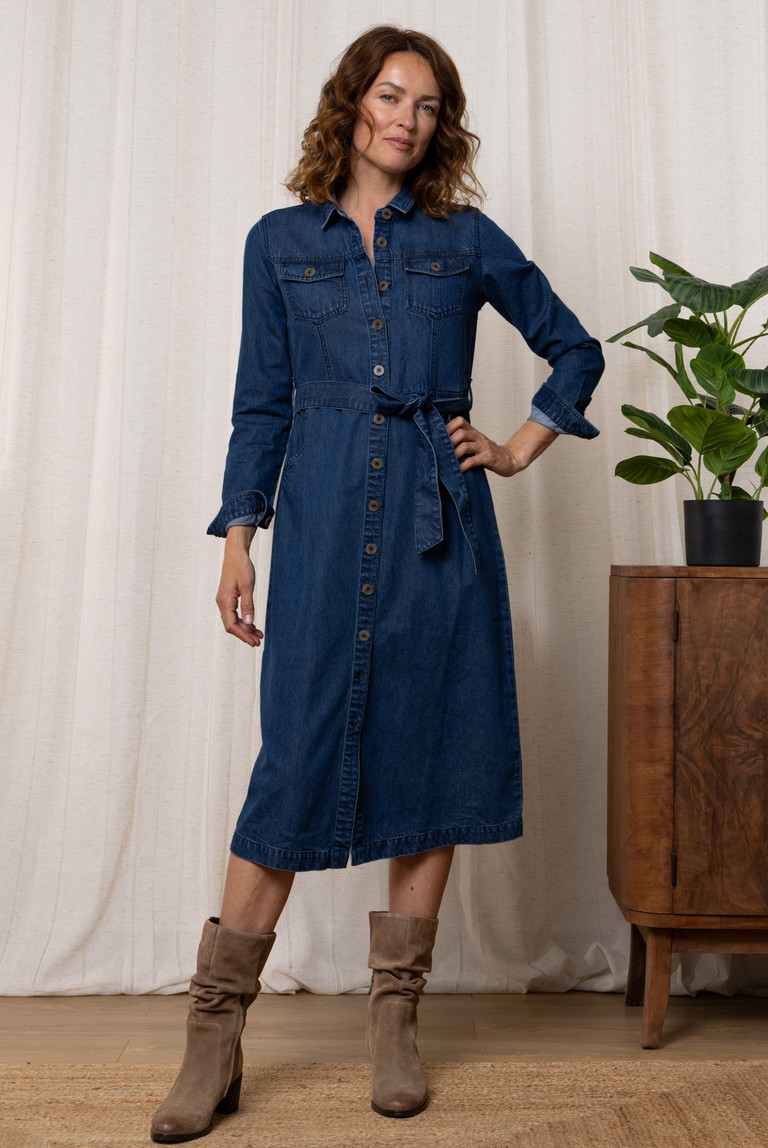 Denim Midi Dress 