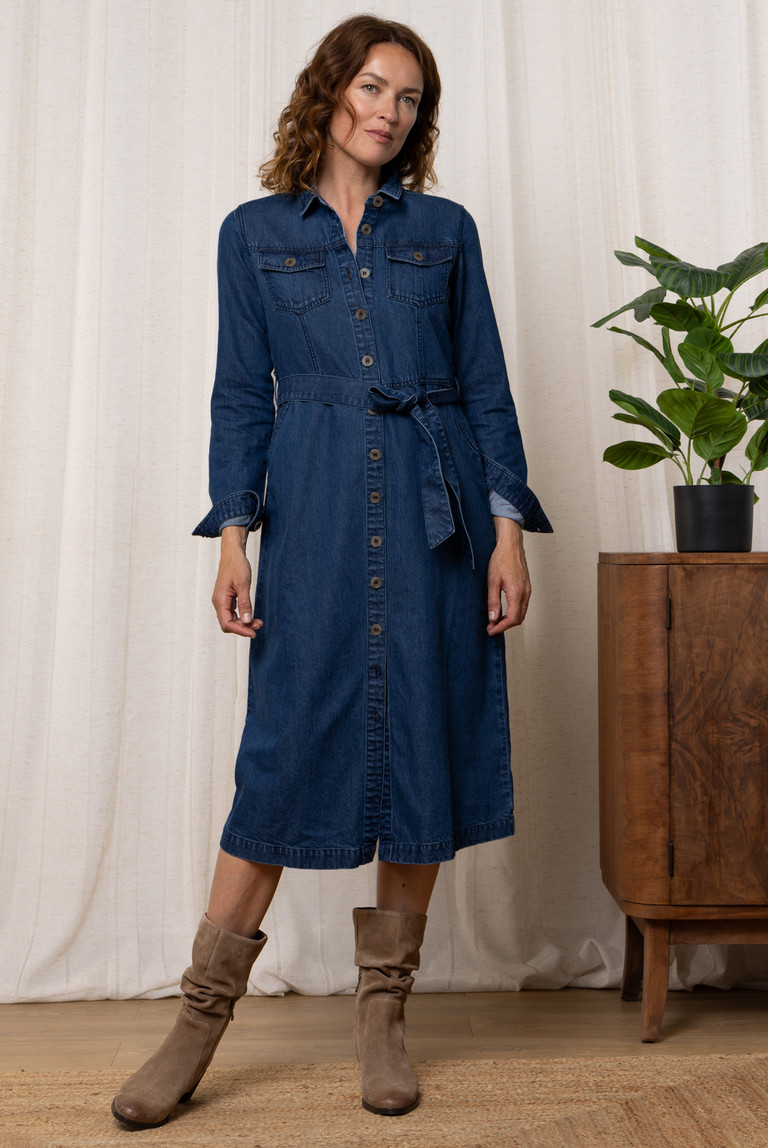 Denim Midi Dress 