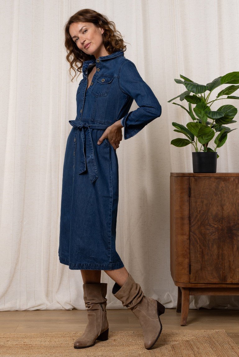 Denim Midi Dress 