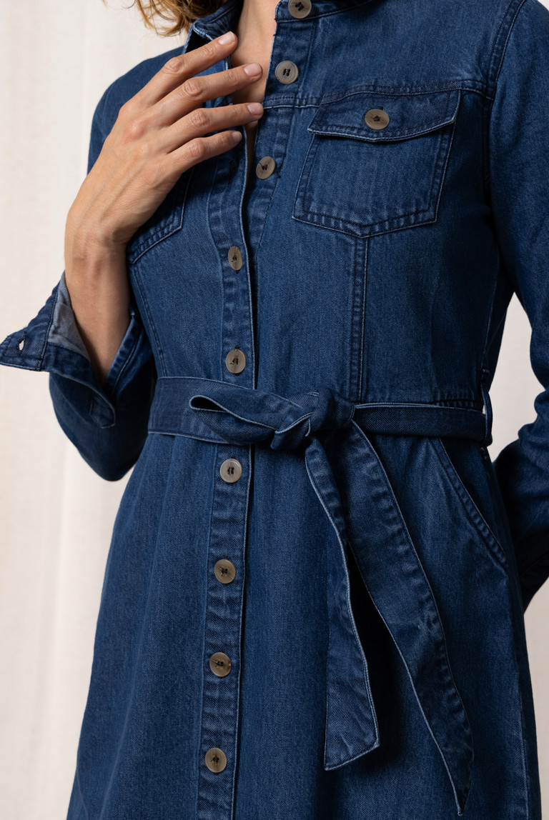 Denim Midi Dress 