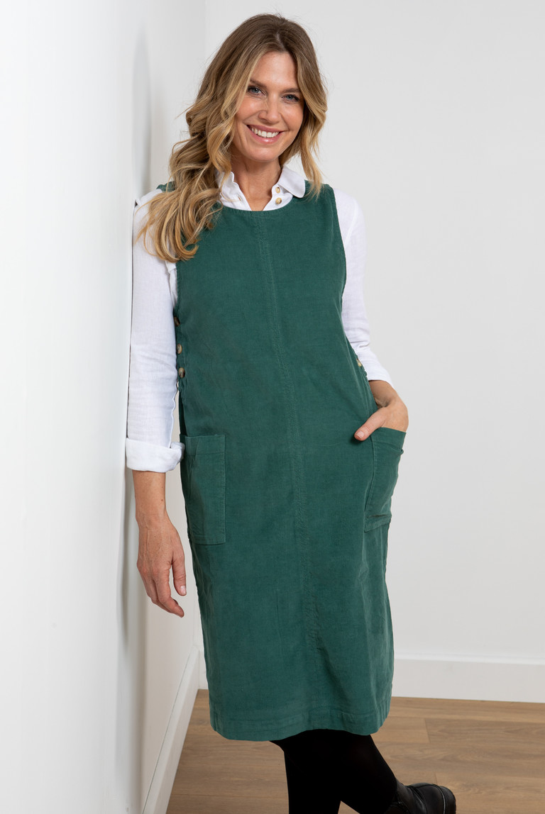 Corduroy pinafore outlet skirt